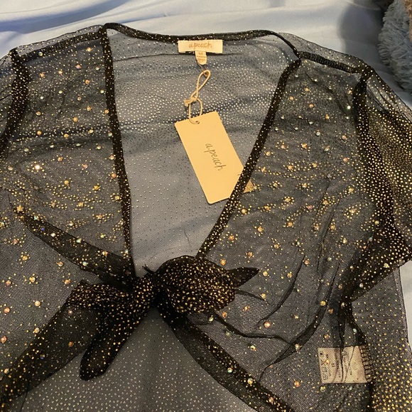 Black shiny Sheer mesh outfit - Picture 4 of 5